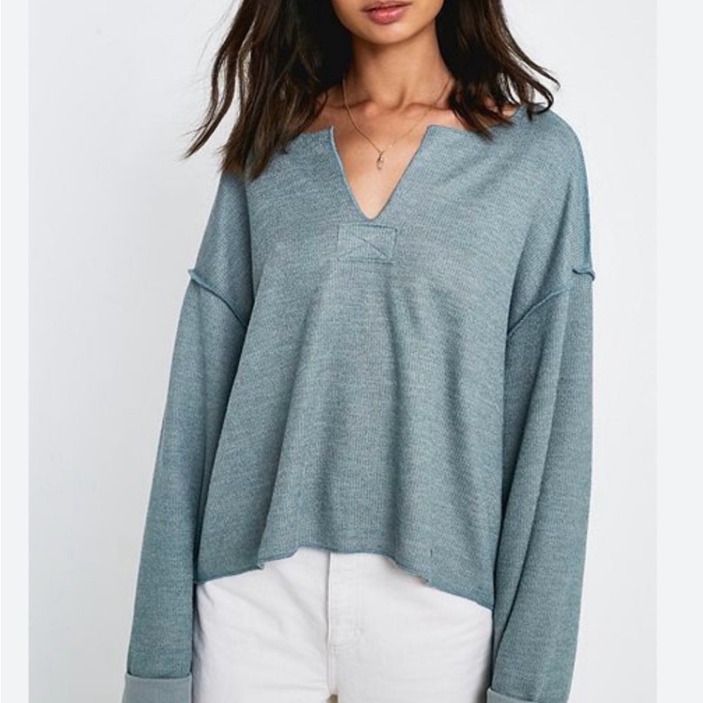 Urban Outfitters Blue Oversized Crew Neck Sweatshirt